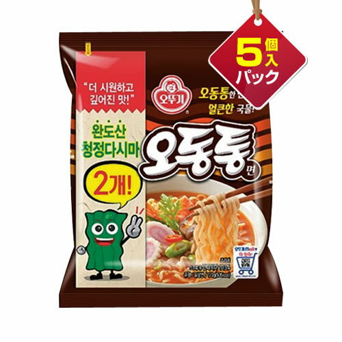 オットギ オドントン麺 (120g×5個入りパック)■1個当り167円辛口 韓国ラーメン インスタントラーメン 韓国料理 韓国食品 非常食