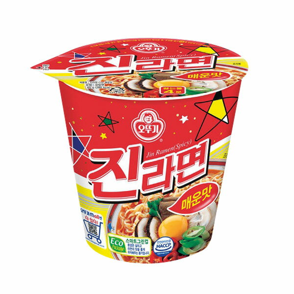 Rakuten - オットギ ジンラーメン 辛口 カップ麺 小・65g(1個) カップラーメン 韓国ラーメン インスタントラーメン 韓国食品