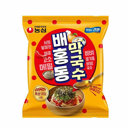 Rakuten - 農心 ペホンドン マッククス 114g 韓国ラーメン ノンフライ麺 えごま油 ビビン麺 乾麺 旨辛 冷やし麺 汁なし 辛口 マグクス