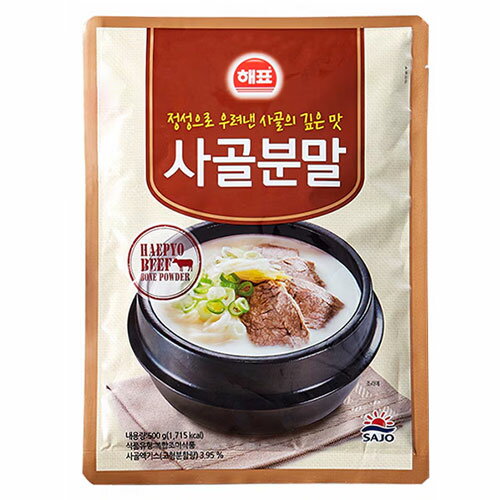 ヘピョ サゴル粉末 500g サゴル コムタン スープの素 牛骨スープ 粉末 げんこつ 粉...