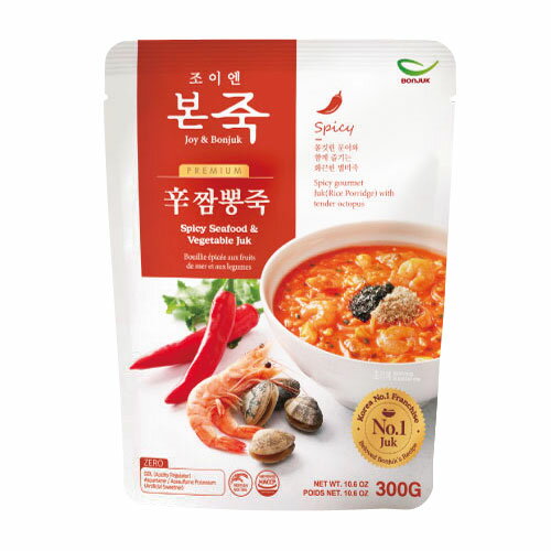 『本粥』ボンジュク チャンポン粥(300g・辛口)韓国粥 米飯類かゆ レトルト お粥 即席食品 韓国料理 韓国食品マラソン ポイントアップ祭 スーパーセールのサムネイル