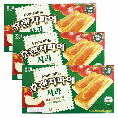 樂天商城 - ヘテ フレンチパイ りんご味 192g×3個セット HAITAI パイお菓子 韓国お菓子 韓国食品