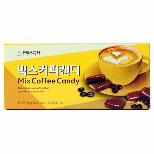 『PEACH KOREA』ミックスコーヒーキャンディー(76g) ミックスコーヒー飴 カフェラテキャンディー 韓国お菓子 韓国食品マラソン ポイントアップ祭のサムネイル
