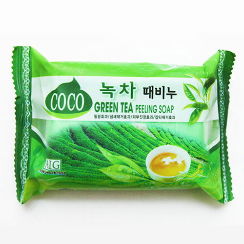 ★宅急便コンパクト発送★『COCO』緑茶アカスリ石けん(150g) 垢擦り石鹸 韓国石鹸 美容石鹸 洗顔スーパーセール ポイントアップ祭のサムネイル