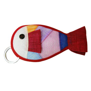 ★宅急便コンパクト発送★『韓国伝統小物』パッチワーク・キルト魚のキーケースキーホルダー 韓国雑貨スーパーセール ポイントアップ祭