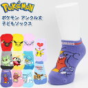 子ども ソックス 靴下 ポケモン キャラクター くるぶし丈 アンクル丈 ロークルー 15-20cm 23-25cm キッズ ジュニア ポケットモンスター 男の子 女の子 ガブリアス サンダース ホゲータ クワッス エーフィ ブラッキー ニャオハ パチリス ミミロル メール便