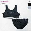 Lovetoxic(ラブトキシック) 女児メッシュハーフトップ&ショーツ上下セット 下着 インナー ブラ スポーツブラ スポブラ パンツ キッズ ジュニア 女の...
