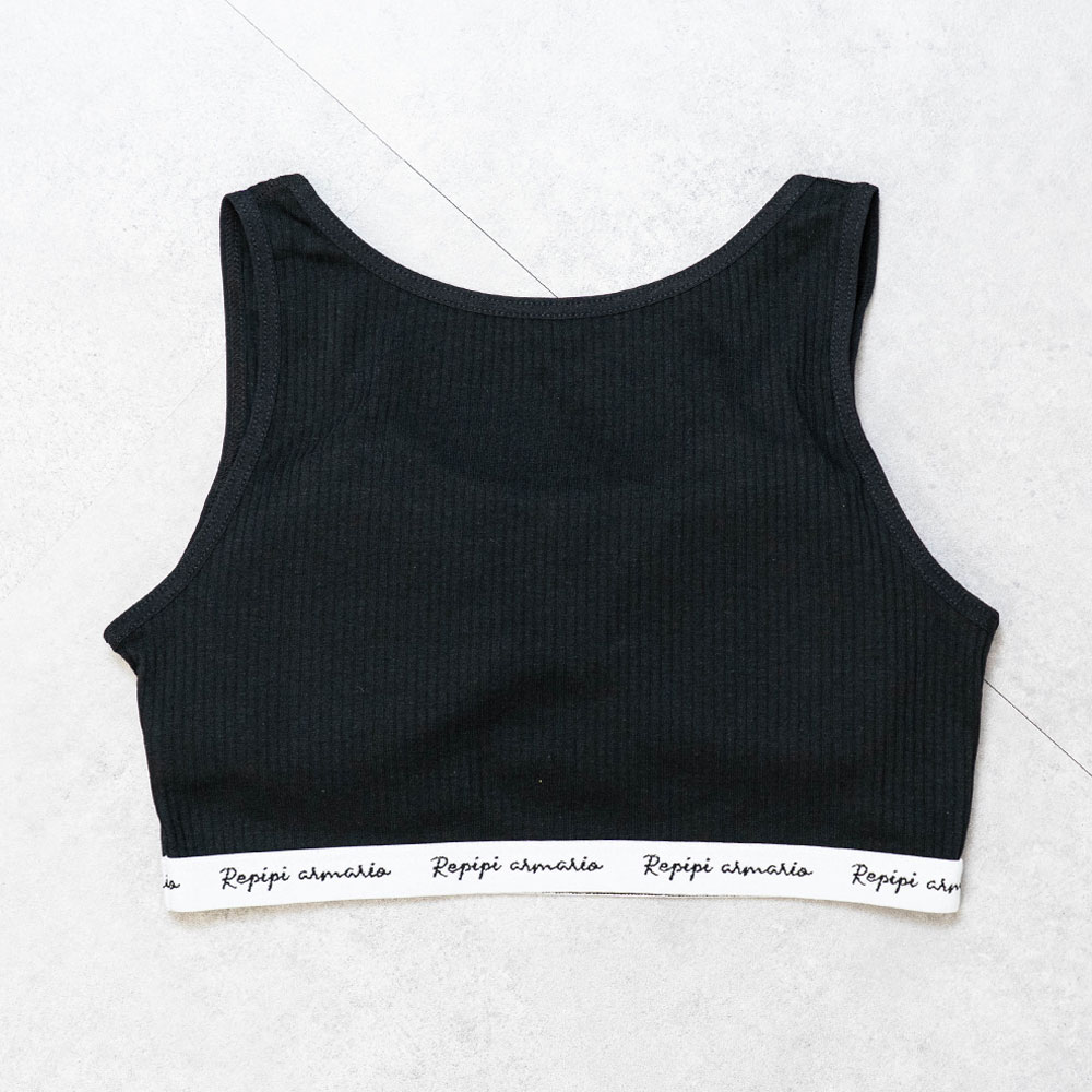 repipi armario(レピピアルマリオ) 女児ベア天竺ハーフトップ＆ショーツ上下セット 下着 インナー ブラ スポーツブラ スポブラ パンツ キッズ ジュニア 女の子 子供 ガールズ 子供 中学生 小学生 修学旅行 お泊り 合宿 林間学校【202503】 3