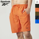 Reebok(リーボック) メンズサーフトランクス ボトムス 水着 スイムウェア トランクスタイプ ハーフパンツ 短パン ショーツ 海 川遊び プール アウトドア ブラック オレンジ カーキ ネイビー ブルー 無地 ロゴ 紳士 男性 メンズ 男子 【202505】