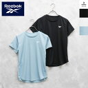 Reebok レディース半袖メッシュTシャツ 吸水速乾 ドライ クルーネック TEEシャツ トップス 女性 婦人 ウィメンズ ジムウェア スポーツMIX ワーク...