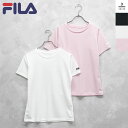 FILA レディース半袖メッシュTシャツ 吸水速乾 ドライ クルーネック TEEシャツ トップス インナーウェア 女性 婦人 ウィメンズ ブラック ホワイト ピ...