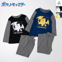 ポケモン リザードン長袖パジャマ上下セット 長袖天竺Tスーツ プリント トップス ボトムス キャラクター 男の子 子供服 キッズ ルームウェア 部屋着 プレゼン...
