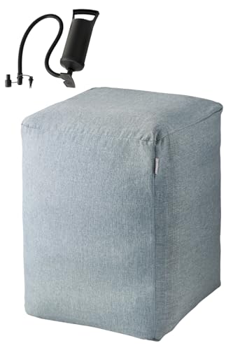 エレコム バランスボール チェア 高さ55cm 幅40cm 奥行43cm スクエア型 転がらない 耐荷重120kg 専用ポンプ付 カバー付 エク