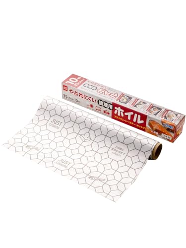 宇部フィルム アルミホイル 厚手 25cm×10m 1本入 やぶれにくい シリコーン樹脂加工 油なしでもくっつかない 日本製 JUST COOK