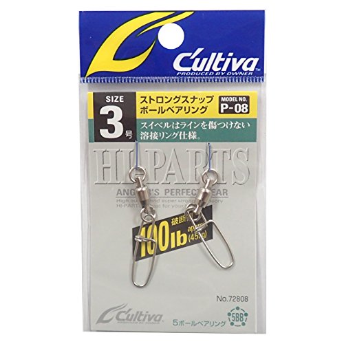 OWNER(オーナー) スイベル P-08 ストロングスナップボールベアリング 3号 100lb 72808
