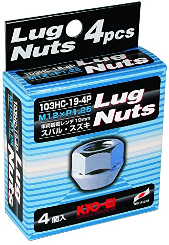 KYO-EI(協永産業) ホイールナット ラグナット 【 M12 x P1.25 】 19HEX 【 貫通タイプ 】 103HC-19-4P
