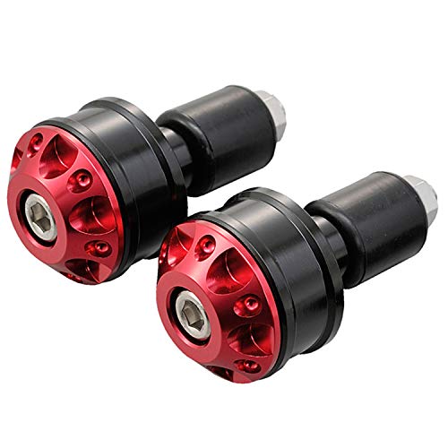 デイトナ(Daytona) アルミビレット バイク用 バーエンド 汎用 内径φ14-19 ヘビーウエイトバーエンド ファインカット レッド 71