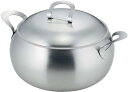 下村企販 両手鍋 20cm 【日本製】 IH・ガス火対応 食洗機対応 かわいい形 カレー スープ ステンレス 燕三条 45262