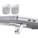ALLVD シルバー ノートパソコンホルダー macbook PCスタンド 人間 工学 貼り付け型 折り畳み式 フットヒート 亜鉛合金製 耐久性