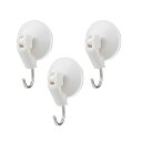 レック(LEC) レバー式吸盤ツールフック(ミニ) 3個入 耐荷重:1kg ホワイト H00474