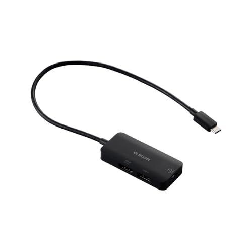 エレコム USB-C ハブ ドッキングステーション 3in1 PD対応 100W HDMI 4K60Hz 高速データ転送 5Gbps ブラック