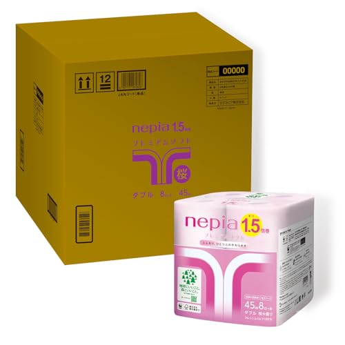 ネピア プレミアムソフト トイレットロール 1.5倍巻45m(ダブル) 桜の香り(桜色) 64ロール(8ロール×8パック)【ケース品】 ネピア プレミアムソフト トイレットロール 1.5倍巻45m(ダブル) 桜の香り(桜色) 64ロール(8ロール×8パック)【ケース品】