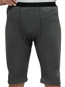 厚地防寒肌着 Heat Thermo(ヒートサーモ)紳士 ハーフタイツ(ズボン下)(98.チャコール杢 4Lサイズ)