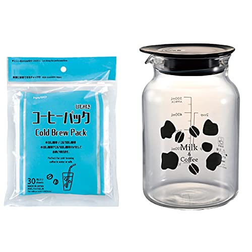 HARIO(ハリオ) ミルク出しコーヒーポット コーヒーパック30枚付き 実用容量500 日本製 MDCP-500-B