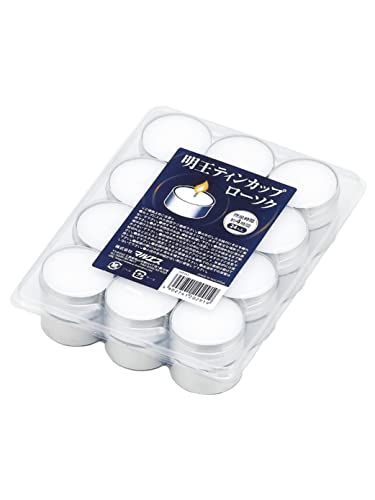 仏具のマルエス(Maruesu) マルエス ろうそく ティー ライト キャンドル ティンカップ ローソク 4時間 24個入 アルミ カップ 明王