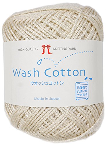 ハマナカ 手編み毛糸 ウォッシュコットン 並太 COL. 2 クリーム 系 40g 約102m 10玉セット 2744セット