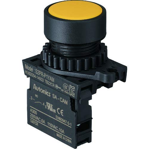 TRUSCO(トラスコ) 押しボタンスイッチ φ25 1a 黄 25P-1AM-Y