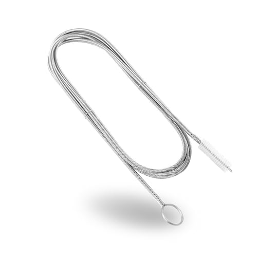 TORMEN 59インチ パイプクリーニングロングブラシ 1.5m フレキシブルドレインスプリング 携帯用ナイロンストローブラシ マウスピース、