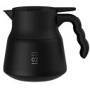HARIO(ハリオ) V60 保温ステンレスサーバー PLUS 600 保存可能容量600 ブラック VHSN-60-B