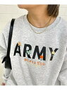 【SALE／86%OFF】【WHO'S WHO gallery】フラワーARMYクルースウェット PAL GROUP OUTLET パル グループ アウトレット トップス カットソー・Tシャツ グレー ベージュ ブルー ピンク レッド【RBA_E】[Rakuten Fashion]