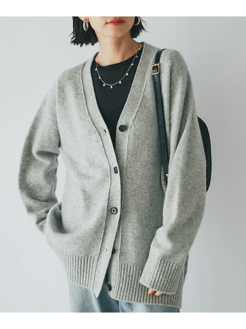 【SALE／60%OFF】【RIVE DROITE】カシミヤ5%Vネックカーディガン PAL GROUP OUTLET パル グループ アウトレット トップス カーディガン グレー ホワイト ネイビー【RBA_E】【送料無料】[Rakuten Fashion]のサムネイル