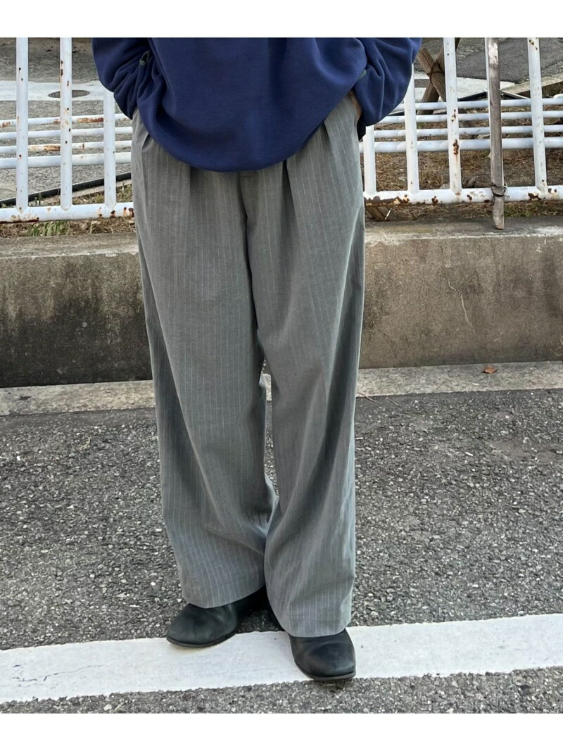 【SALE／65%OFF】【Kastane】STRIPE TWO-TUCK SLACKS PAL GROUP OUTLET パル グループ アウトレット パンツ その他のパンツ ブラック グレー【RBA_E】[Rakuten Fashion]のサムネイル