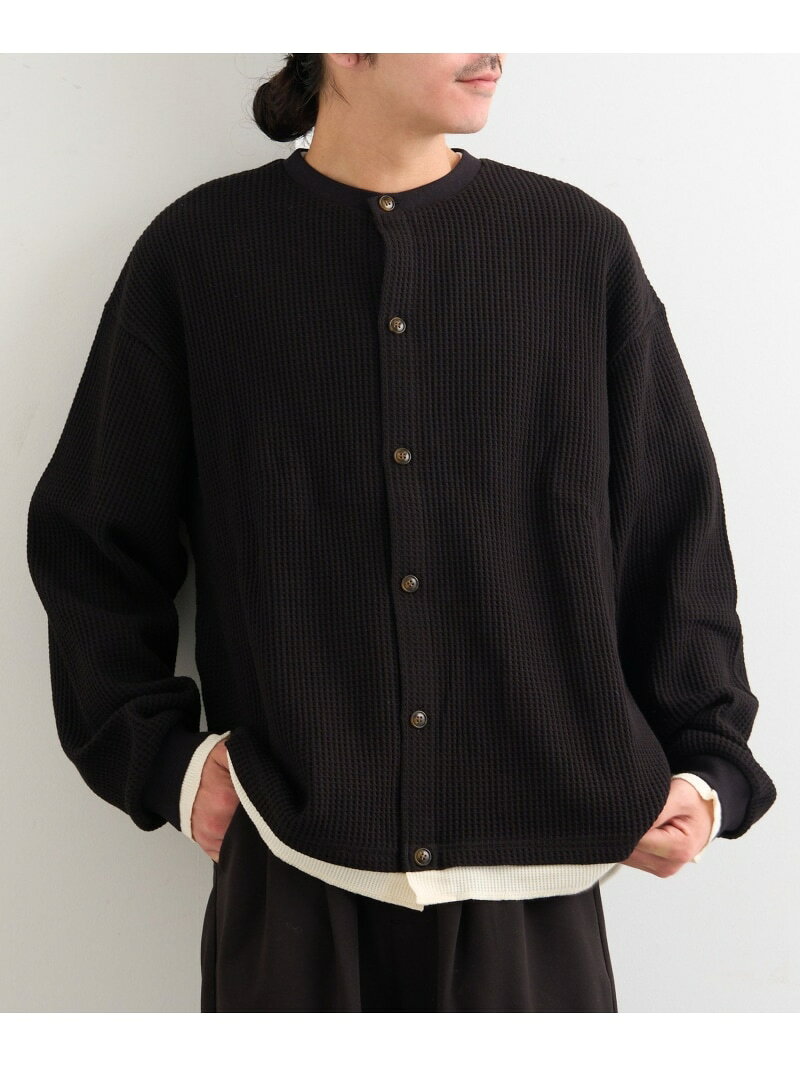 樂天商城 - 【SALE／79%OFF】【Kastane】BM ワッフルフェイクレイヤードカーディガン PAL GROUP OUTLET パル グループ アウトレット トップス カーディガン グリーン ブラック オレンジ【RBA_E】[Rakuten Fashion]
