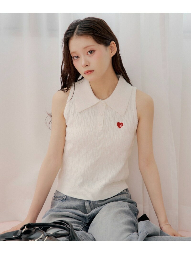 【SALE／84%OFF】【Chico】ケーブルアメスリポロニット PAL GROUP OUTLET パル グループ アウトレット トップス ニット ホワイト ブルー ネイビー グレー【RBA_E】[Rakuten Fashion]