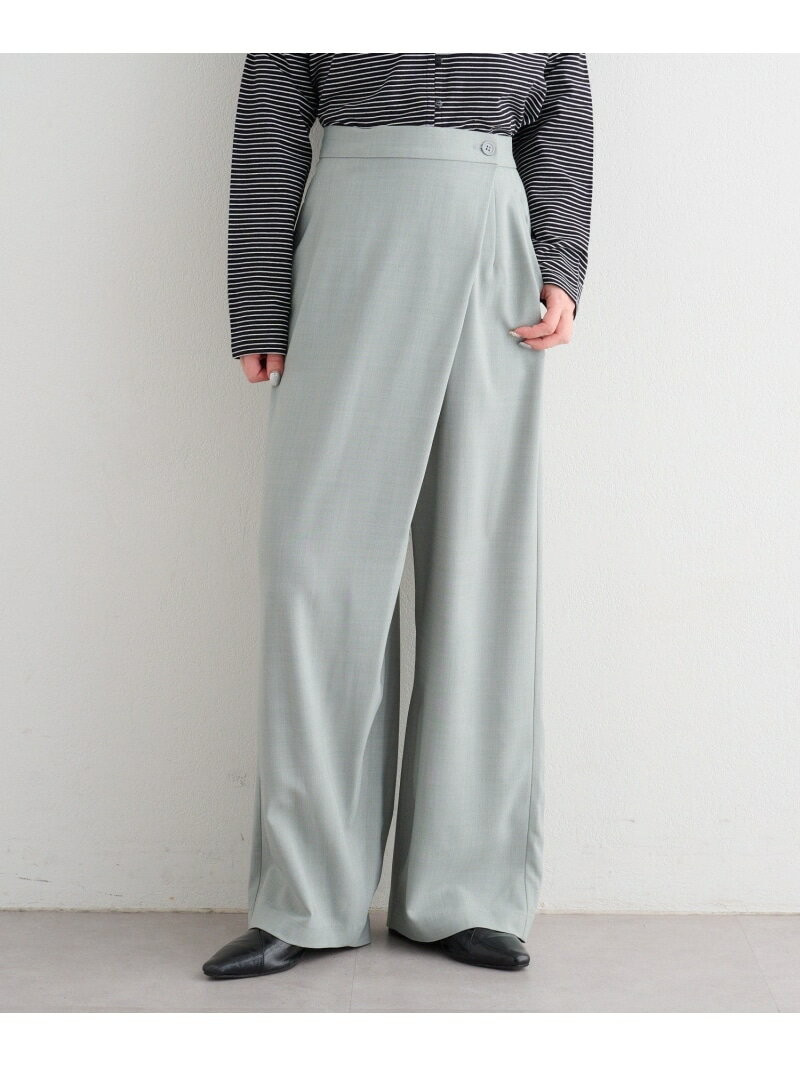 樂天商城 - 【SALE／71%OFF】【Kastane】B シャンブレーラップスラックス PAL GROUP OUTLET パル グループ アウトレット パンツ その他のパンツ ブルー【RBA_E】[Rakuten Fashion]