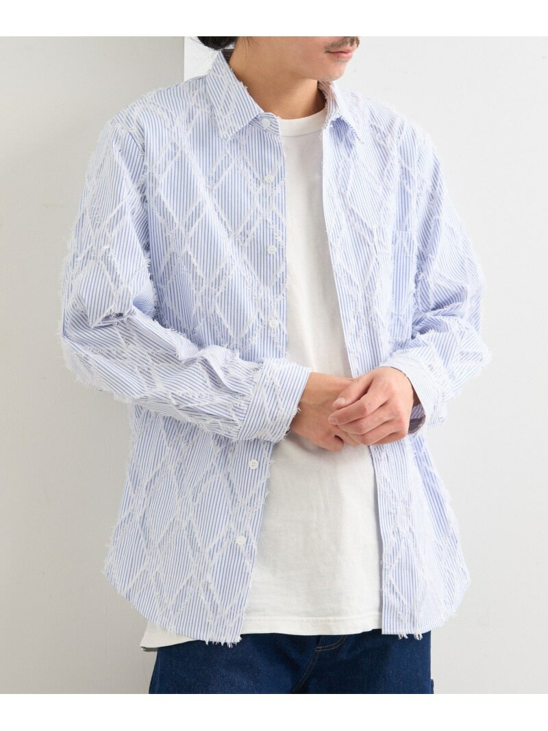 樂天商城 - 【SALE／71%OFF】【Kastane】BM ストライプラウンドシャツ PAL GROUP OUTLET パル グループ アウトレット トップス シャツ・ブラウス ブルー ピンク【RBA_E】[Rakuten Fashion]