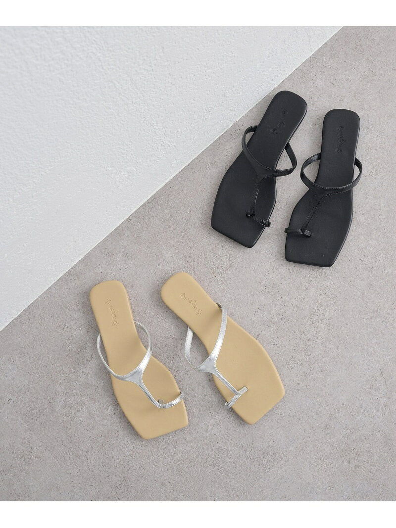 【SALE／77%OFF】【Omekashi】フラットトングサンダル PAL GROUP OUTLET パル グループ アウトレット シューズ・靴 サンダル シルバー ブラック【RBA_E】[Rakuten Fashion]