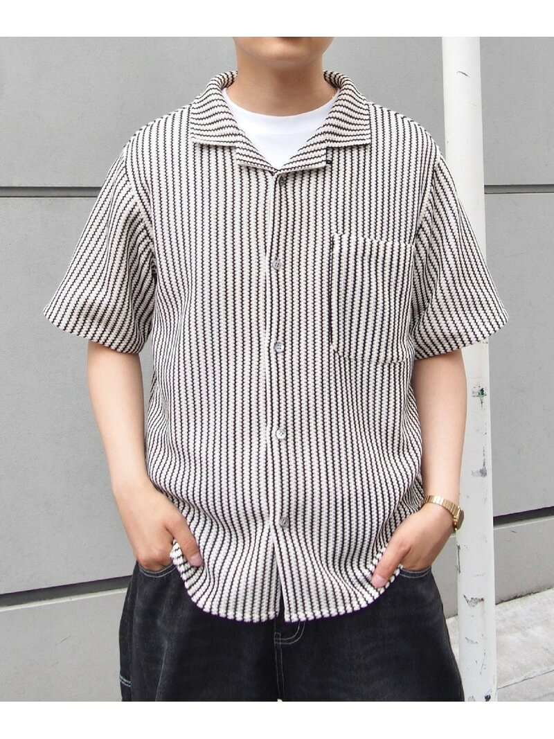 【SALE／56%OFF】【WHO'S WHO gallery】ストライプニットシャツ / ユニセックス PAL GROUP OUTLET パル グループ アウトレット トップス シャツ・ブラウス ネイビー ホワイト【RBA_E】[Rakuten Fashion]