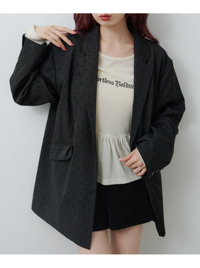 【SALE／83%OFF】【Kastane】ドットサテンジャケット PAL GROUP OUTLET パル グループ アウトレット ジャケット・アウター テーラードジャケット・ブレザー ブラック【RBA_E】[Rakuten Fashion]