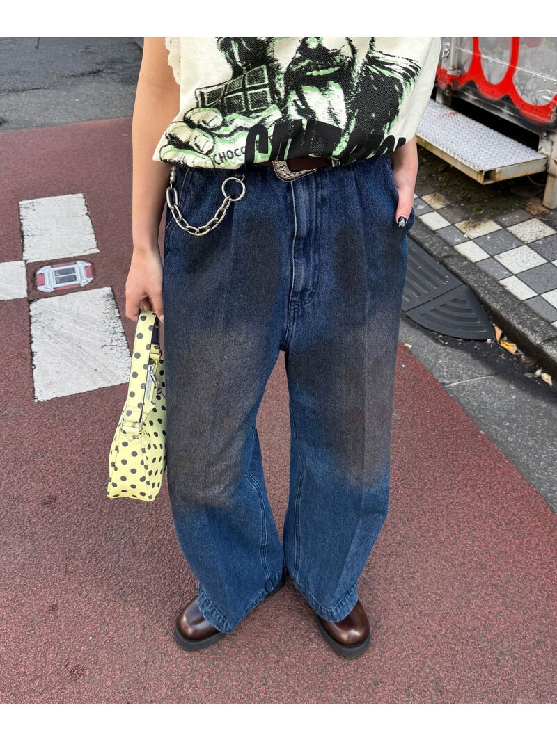 樂天商城 - 【SALE／60%OFF】【Ciaopanic】ワンタックストレートデニムパンツ PAL GROUP OUTLET パル グループ アウトレット パンツ ジーンズ・デニムパンツ ブラック ブルー【RBA_E】[Rakuten Fashion]