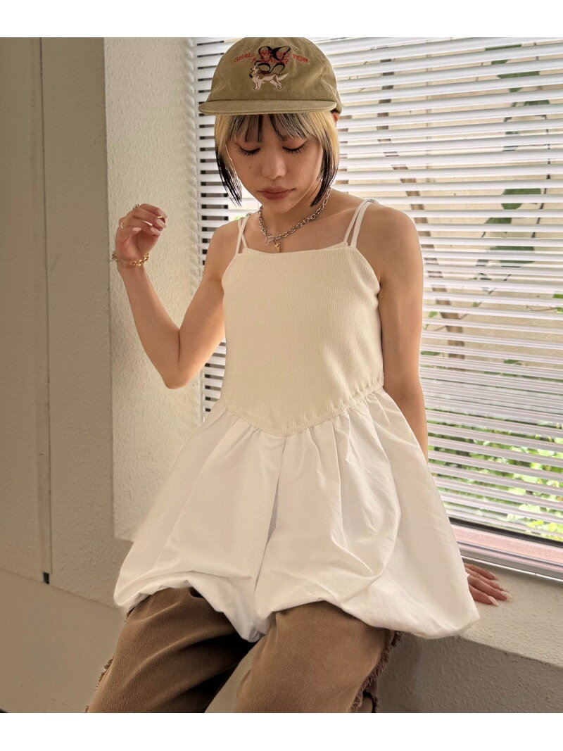 樂天商城 - 【SALE／69%OFF】【Omekashi】バルーンベアキャミ PAL GROUP OUTLET パル グループ アウトレット トップス シャツ・ブラウス ブラック ホワイト ブラウン【RBA_E】[Rakuten Fashion]