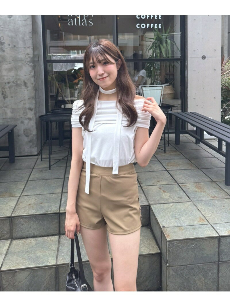 樂天商城 - 【SALE／80%OFF】【mline】リボンショートパンツ PAL GROUP OUTLET パル グループ アウトレット パンツ その他のパンツ ベージュ【RBA_E】[Rakuten Fashion]