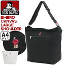 ベンデイビス ショルダーバッグ BEN DAVIS メンズ レディース EMBLO CANVAS LARGE SHOULDER キャンバスショルダー キャンバスバッグ 斜め掛け 肩掛け かばん 通学 ストリート カジュアル おしゃれ 軽量 コットン 学生 男女兼用 A4 BDW-8347