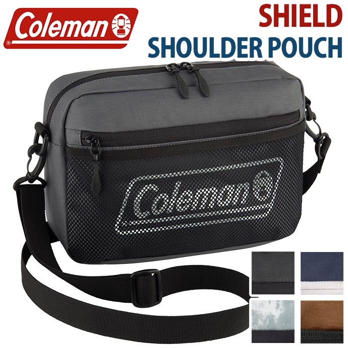 コールマン ショルダーバッグ メンズ Coleman コールマン ショルダーバッグ メンズ シールド ショルダー ポーチ 正規品 ショルダー 肩掛け 肩掛けかばん メンズバッグ レディース ブラック 大人 街用 通勤 通学 かっこいい おしゃれ A5 人気 タウンユース SHIELD SHOULDER POUCH