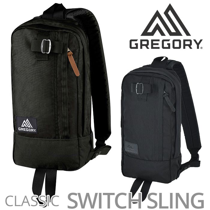 グレゴリー ボディバッグ メンズ GREGORY グレゴリー SWITCH SLING スウィッチスリング メンズ レディース ボディバッグ 正規品 ワンショルダー バッグ おしゃれ CLASSIC クラシック 男女兼用 スクエア型 ブラック 黒 5L