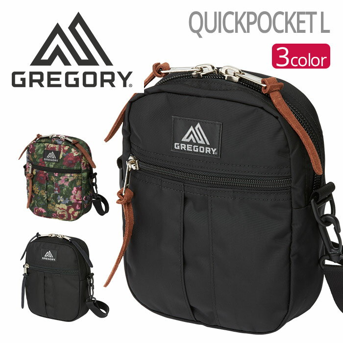 ショルダーバッグ GREGORY グレゴリー QUICKPOCKET L クイックポケットL ミニショルダー ショルダー ポーチ 正規品 メンズ レディース CLASSIC クラシック シンプル ナイロン 男女兼用 ユニセックス ブラック 3L QUICKPOCKET Lのサムネイル
